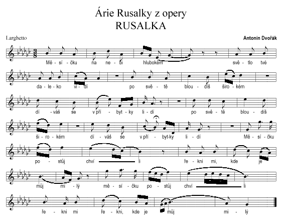 The score of Rusalka